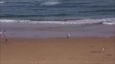 Praia da Rocha 'nın sahil manzarası çok güzel. Portimao şehri, Portekiz