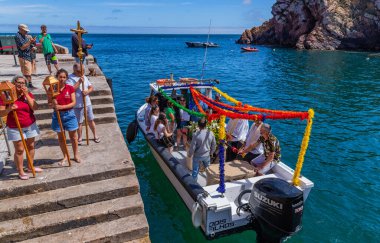 Berlenga island, Portugal: Festival in Honor of Saint John the Baptist, in Berlenga island, Peniche. Portugal clipart