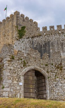 Detail of the ruined castle of Montemor-o-Velho, Portugal clipart