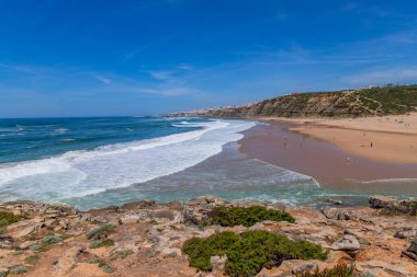 Sintra, Portekiz: Foz do Lizandro, Ericeira, Portekiz sahillerindeki insanlar