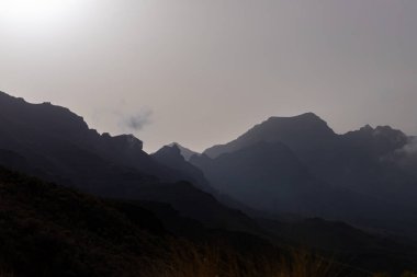 İspanya 'nın Gran Canaria adasındaki dağlar