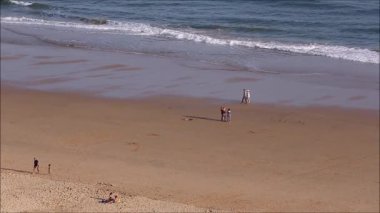 Praia da Rocha 'nın sahil manzarası çok güzel. Portimao şehri, Portekiz