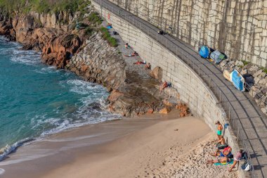 Coruna, Galiçya, İspanya: Matadoiro Plajı (Praia da Matadoiro) A Coruna, Galiçya, İspanya