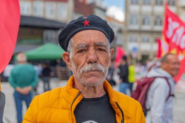 Guimaraes, Portekiz: Portekiz 'de 1 Mayıs, İşçi Bayramı, Guimaraes, Portekiz' de Kutlama ve Protesto