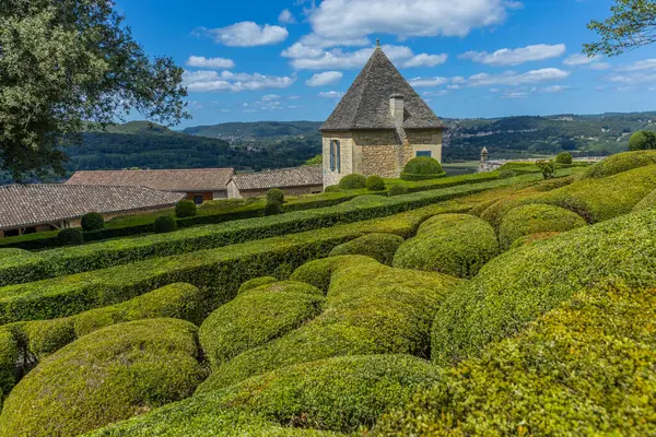 Dordogne, Fransa: Fransa 'nın Dordogne bölgesindeki Jardins de Marqueyssac bahçesinde tespih kuşu