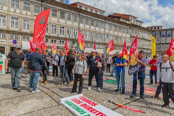 Guimaraes, Portekiz: Portekiz 'de 1 Mayıs, İşçi Bayramı, Guimaraes, Portekiz' de Kutlama ve Protesto