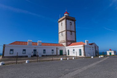 Peniche, Portekiz: Portekiz 'in Peniche sahilindeki Cabo Carvoeiro Deniz Feneri