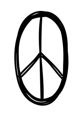 Peace symbol. Concept symbol sketch. Vector illustration