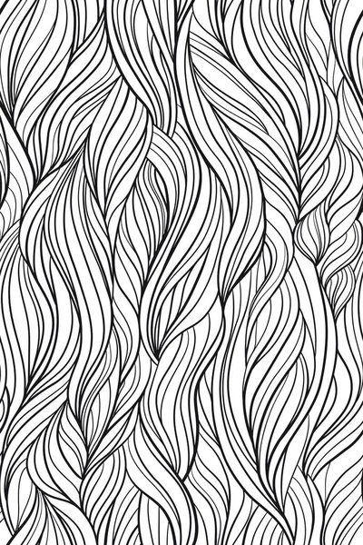 Seamless Abstract Wave Pattern Repeating Hair Texture Yarn Fibers Design — Stok Vektör