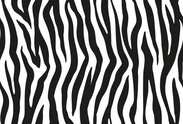 Zebra Stripes Seamless Pattern Tiger Stripes Skin Print Design Wild — Stock Vector