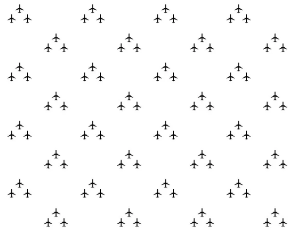 Геометрический Бесшовный Рисунок Самолеты Небе Светлый Фон Графическая Печать Текстиля — стоковый вектор