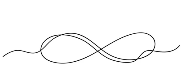 无限的爱的图标 连续线条艺术绘画心灵与无限的象征 友谊与爱情的概念 永远是最好的朋友矢量说明 — 图库矢量图片