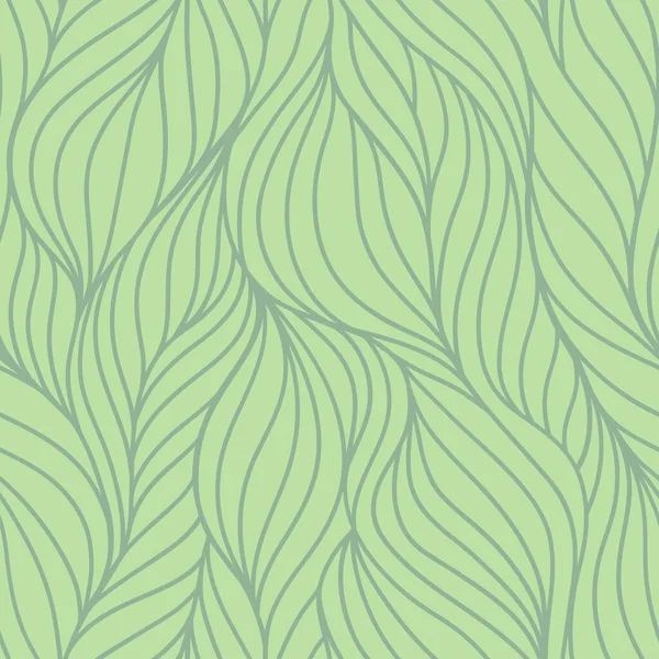 Naadloos Abstract Groen Golfpatroon Herhalende Textuur Garen Vezels Ontwerp Vectorillustratie — Stockvector