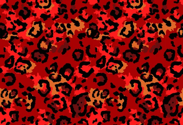 Seamless Jaguar Fur Pattern Fashionable Wild Color Leopard Print Background — Stock Vector