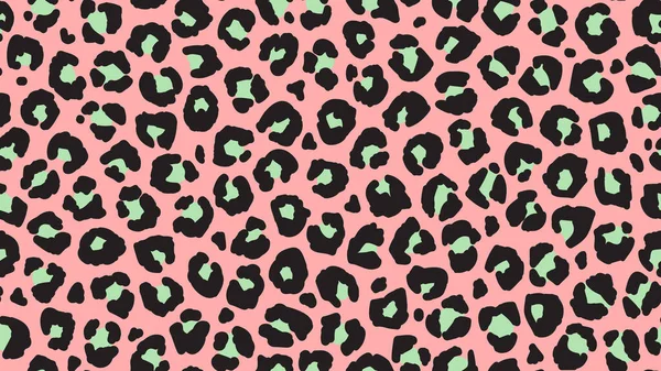Nahtloses Leopardenfell Muster Modischer Hintergrund Mit Wildem Leopardenmuster Modernes Textiles — Stockvektor