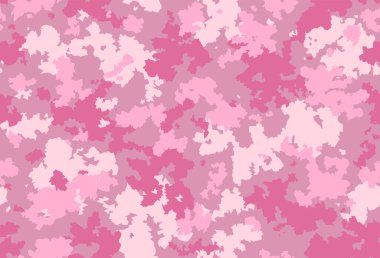 Kusursuz klasik kamuflaj modeli. Soyut vintage vektör arkaplanı. Açık ve koyu pembe desenli duvar kağıdı. Kumaş kağıt baskısı için soyut tasarım