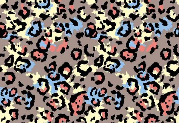 Bezešvé Abstraktní Tkaniny Otisk Jako Leopardí Kožešiny Vzor Módní Volně — Stockový vektor