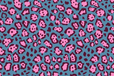 Kusursuz leopar kürkü deseni. Modaya uygun vahşi leopar desenli arka plan. Modern panter hayvan dokusu tekstil baskısı tasarımı. Tarz vektör renk resimlemesi