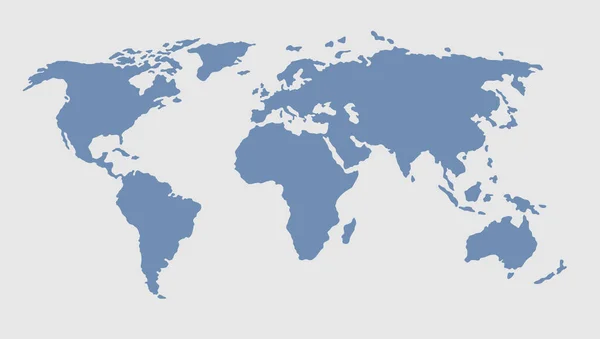 Světová Mapa Světelná Silueta Vektorová Ilustrace — Stockový vektor