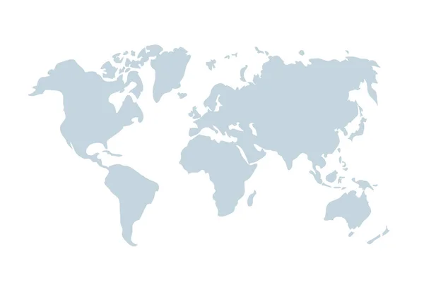 World Map Light Silhouette Vector Illustration Stock Illustration