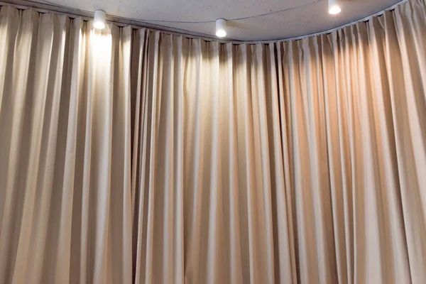 curtain on the wall in the interior.