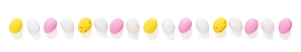 Lots Candy Easter Eggs Isolated White Background — ストック写真