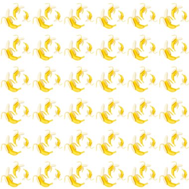 Beyaz izole edilmiş arka planda muz deseni.