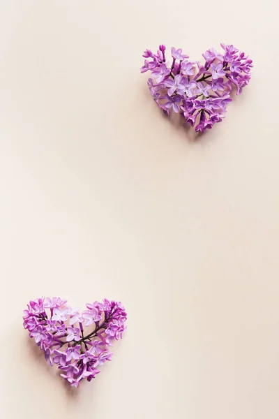 Όμορφη Σύνθεση Λουλουδιών Mockup Lilac Λουλούδια Ελεύθερος Χώρος Για Κείμενο — Φωτογραφία Αρχείου