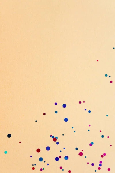 Цветок Конфетти Золотом Фоне Блестящие Блёстки Поздравительная Открытка Праздником Фааль — стоковое фото
