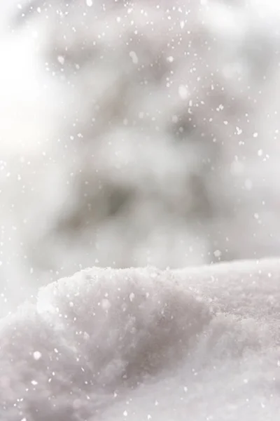 Inverno Luminoso Sfondo Innevato Paesaggio Anno Nuovo Con Cumuli Neve — Foto Stock