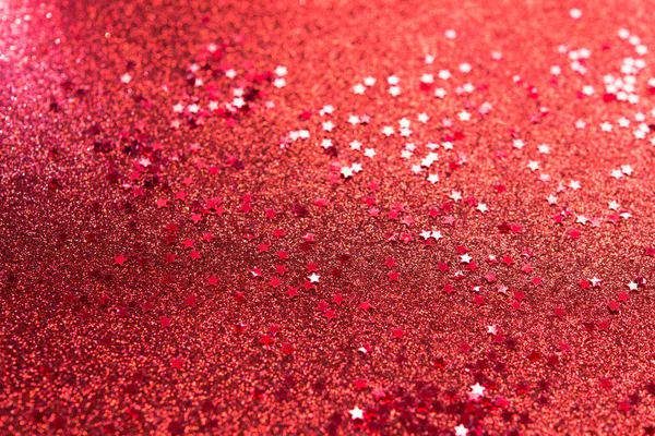 Vermelho Glitter Confetti Abstrato Fundo Vermelho Pano Fundo Natal Luxo — Fotografia de Stock