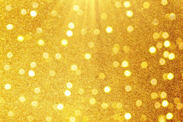 Gold Sparkling Lights Glitter Confetti Festive Background Texture Abstract Christmas — Stock Photo, Image