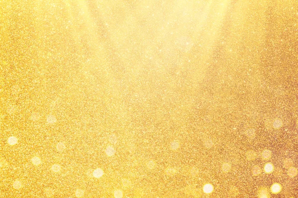 Gold Sparkling Lights Glitter Confetti Festive Background Texture Abstract Christmas — Stock Photo, Image