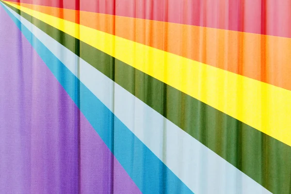 Lgbt Color Festive Background Curtain Fabric Texture Background Large Wall — Stock Photo, Image