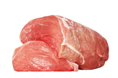 taze çiğ et. Beyaz arka plan üzerinde izole