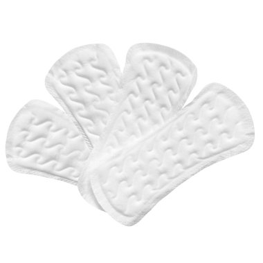 Kadın hijyenik ped deseni beyaz arka planda izole edilmiş. Kritik günlerde hijyen bakımı, kadın sağlığıyla ilgilenmek. Günlük ve aylık koruma. Adet döngüsü.