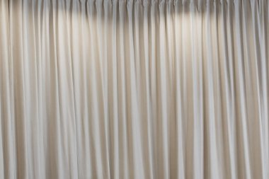 Düz bir çizgi olarak inen beyaz perde. Metin eklemek için arkaplan, boş alanlar