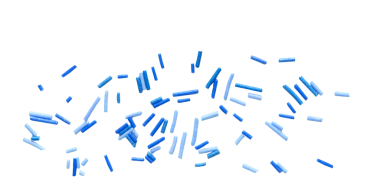 Tatlı mavi serpiştirmeler, şeffaf arka planda izole edilmiş granüller, png, üst manzara