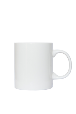 Şeffaf arkaplanda izole edilmiş beyaz seramik bardak, png