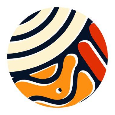 Beyaz arkaplanda soyut Afrikalı çok renkli desen