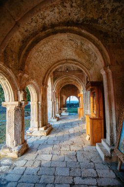 Arched corridor at Khobi Convent, Georgia.