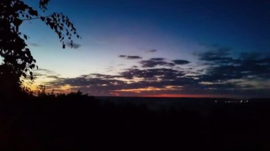 Time lapse of dawn at rural landscape.