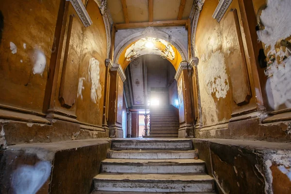 Entrance Hall Old Abandoned Mansion — Zdjęcie stockowe