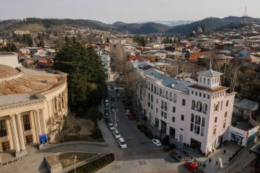 Gürcistan, Kutaisi 'nin insansız hava görüntüsü.