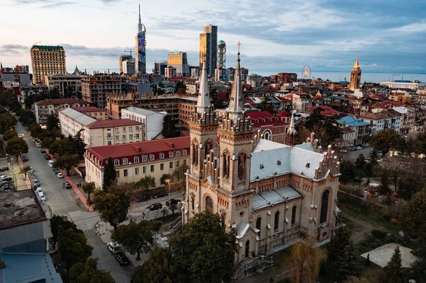 Batumi Katedralen Guds Moder Drönare Antenn Utsikt — Stockfoto