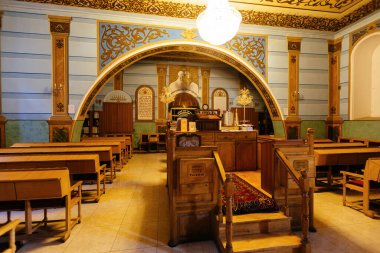 Interior of synagogue in Tbilisi, Georgia, April 4, 2023. clipart