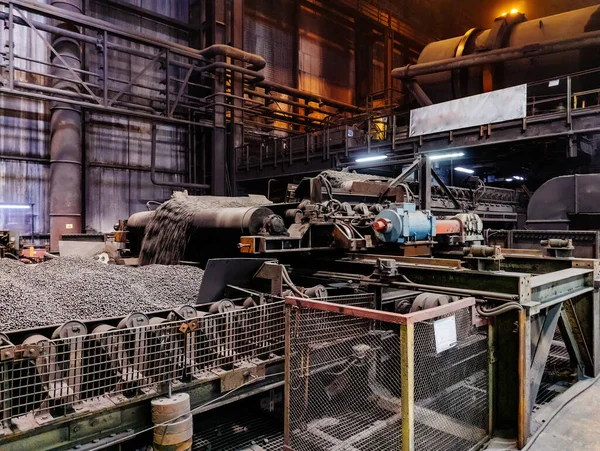 冶金厂铁矿球团工业生产生产线 — 图库照片