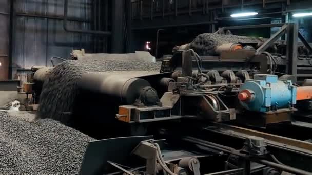 Línea Producción Industrial Pellets Mineral Hierro Fábrica Metalúrgica — Vídeos de Stock