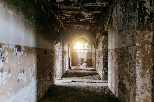 Спалена Зруйнована Історична Будівля Східному Стилі — стокове фото