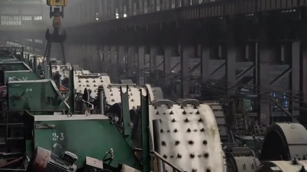 Mill Grinds Ore Ore Dressing Treatment Plant — Stock Video